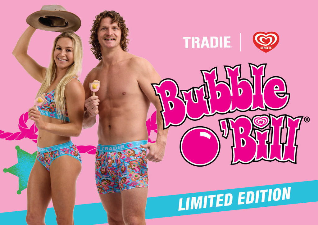 Get Your Scoop! TRADIE x Bubble O'Bill is Here in Our Super-Soft Bamboo Range