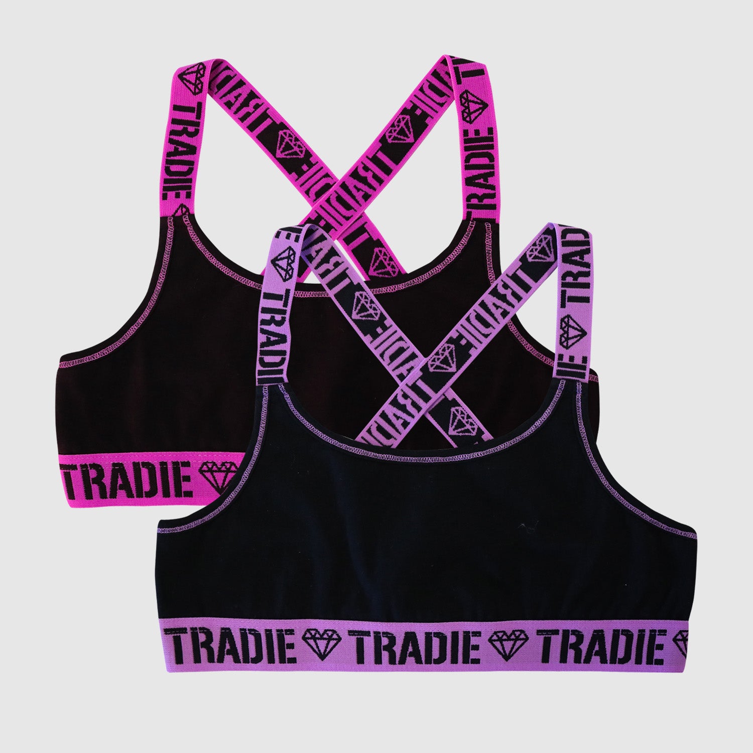 Girls 2Pk Cross Back Crop