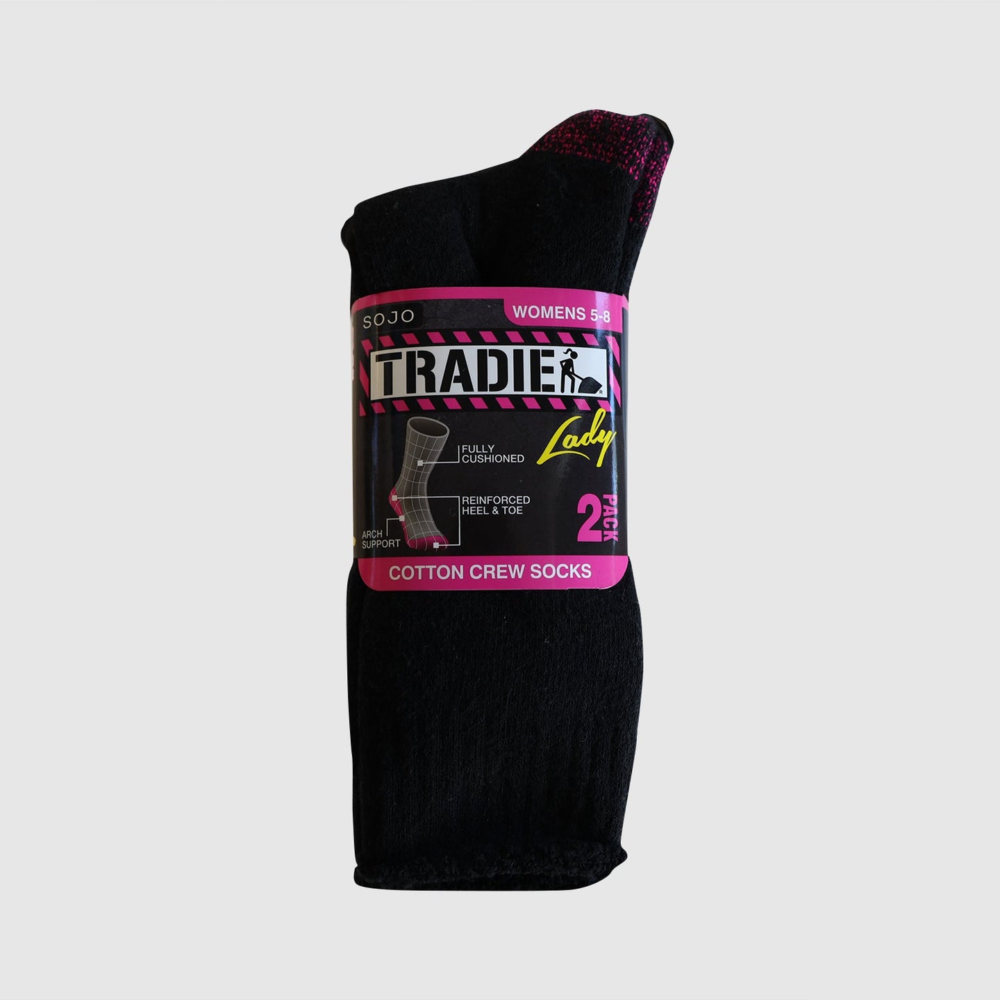 2Pk Cotton Crew Heavy Duty
