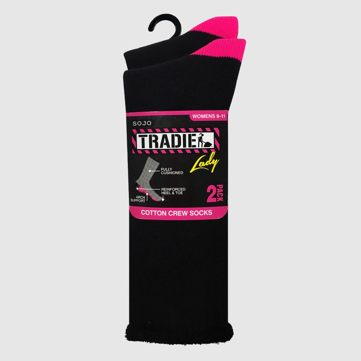 2Pk Cotton Crew Heavy Duty