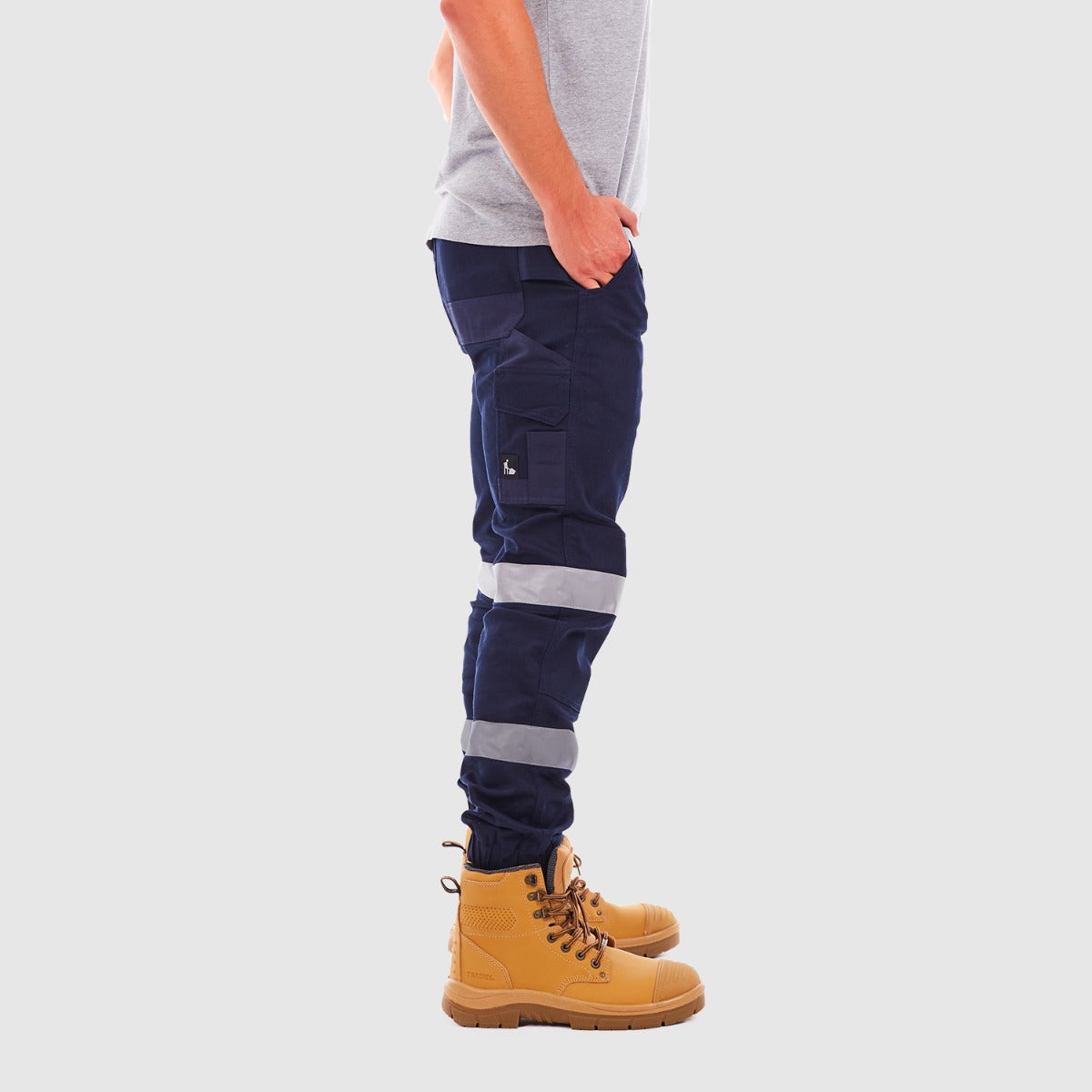 Cuffed Flex Skinny Pant with 2 Tape
