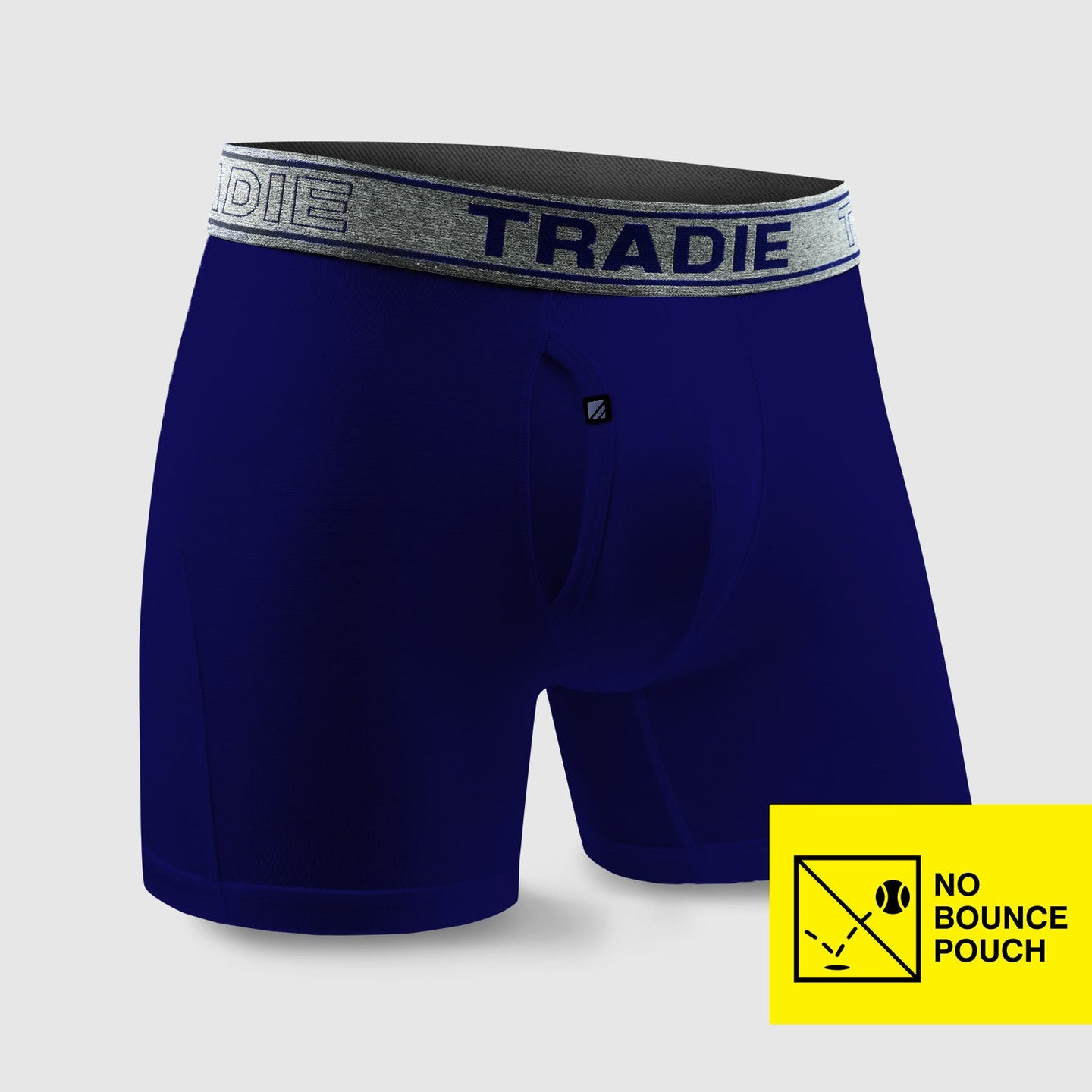 Navy-No Bounce Quick Dry No Chafe Boxer Brief - Mid Length-XL
