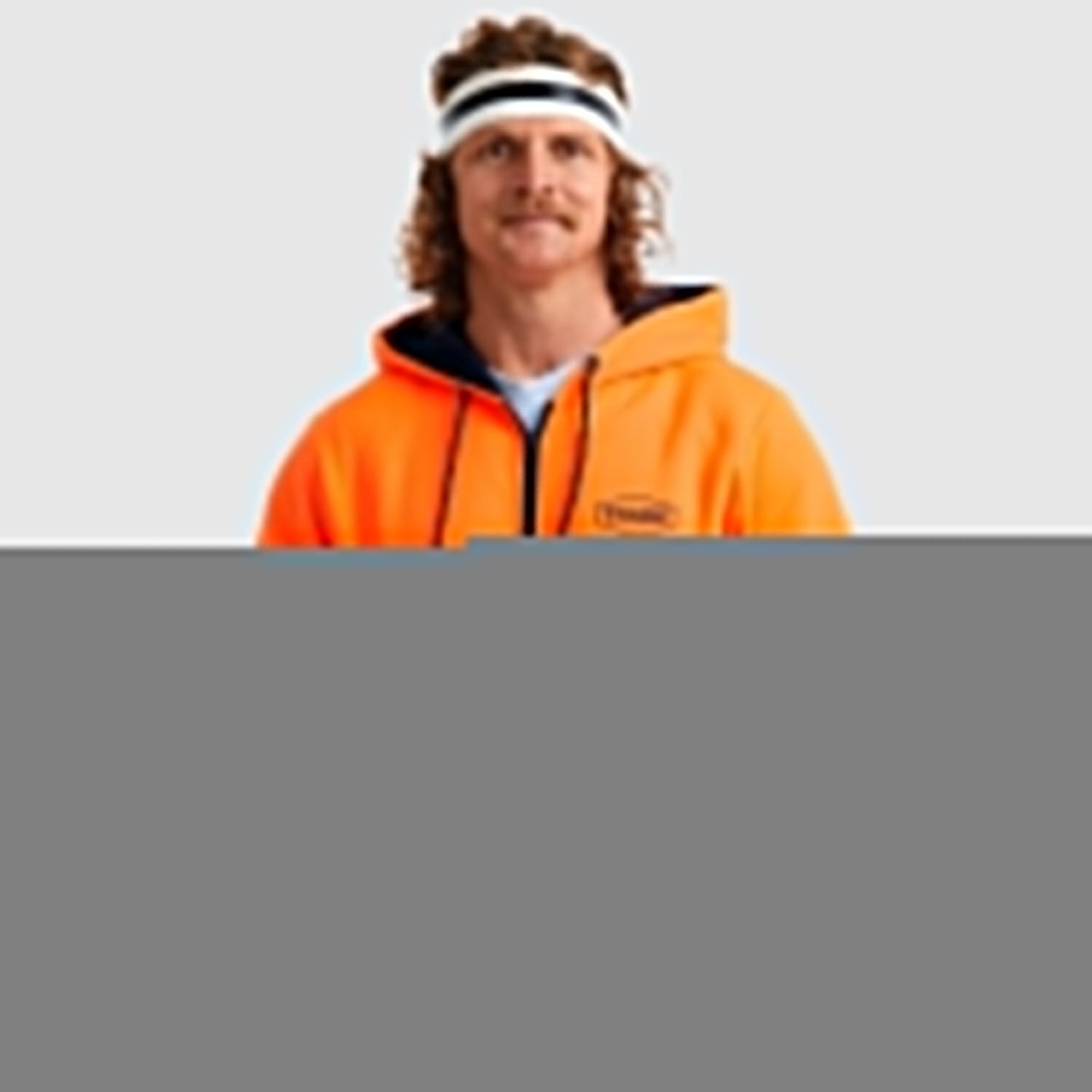 Orange with Navy-Core Hi-Vis Hoodie-M